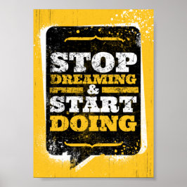 Beginnen Sie mit der Arbeit Poster