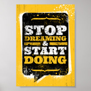 Beginnen Sie mit der Arbeit Poster