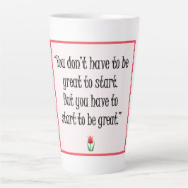 Beginnen Sie mit Großem - Motivierend gelbe Tasse