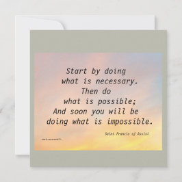 BEGINNEN SIE MIT ST. FRANCIS FLAT CARD