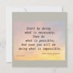 BEGINNEN SIE MIT ST. FRANCIS FLAT CARD