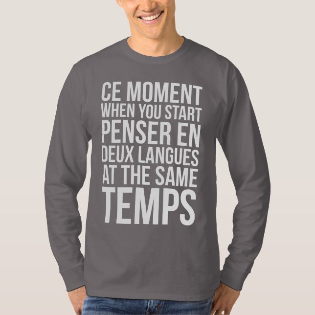 Beginnen Sie Penser en Deux Langues an den T-Shirt (Vorderseite)