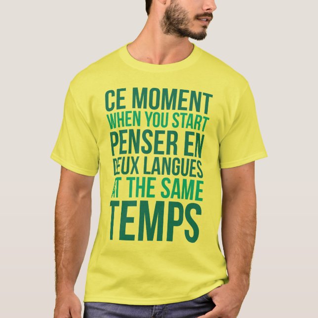 Beginnen Sie Penser en Deux Langues an den T-Shirt (Vorderseite)