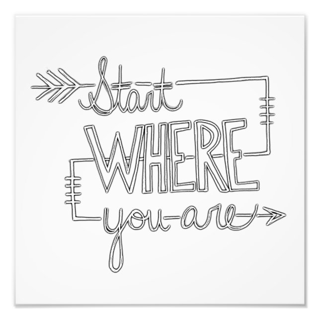Beginnen Sie, wo Sie sind Fotodruck (Vorne)