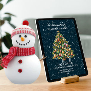 Beginnend zu sehen, viel wie Cocktails Weihnachten Einladung