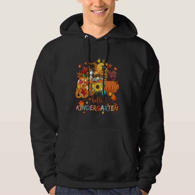 Beginning Of Autumn Teacher Sunflower Hello Kinder Hoodie (Vorderseite)