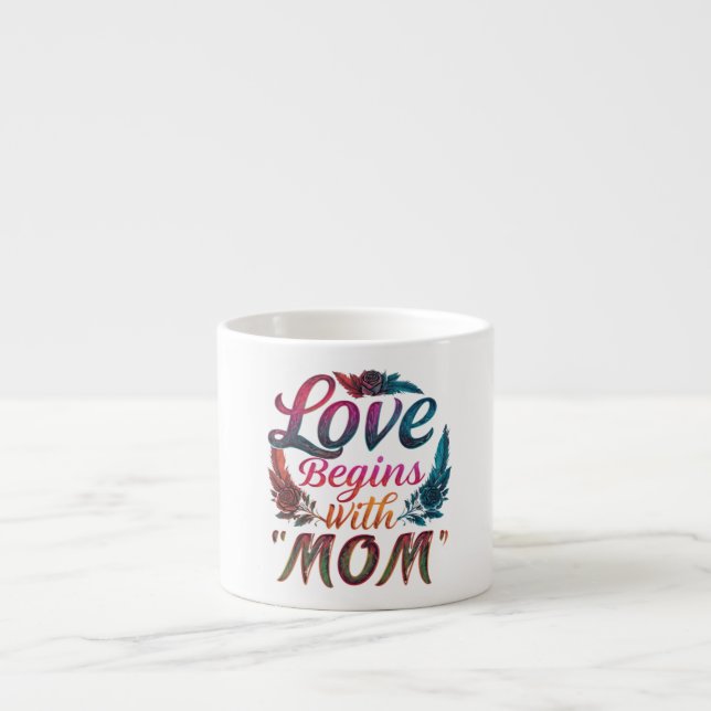 Beginnt mit "Mama" - Spezialität Espresso Tasse (Vorderseite)