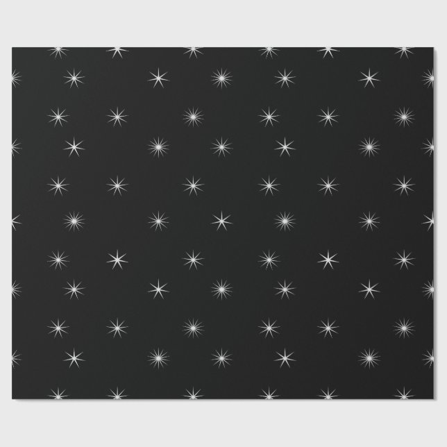 Beginnt weiß auf schwarz geschenkpapier (Flach)