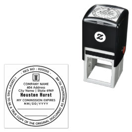 Beglaubigte Kopie Notar öffentliches Recht schwarz Permastempel