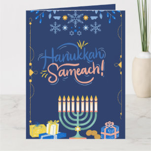 Begleiten Sie uns zu einer fröhlichen Hanukkah-Fei Karte