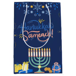 Begleiten Sie uns zu einer fröhlichen Hanukkah-Fei Mittlere Geschenktüte