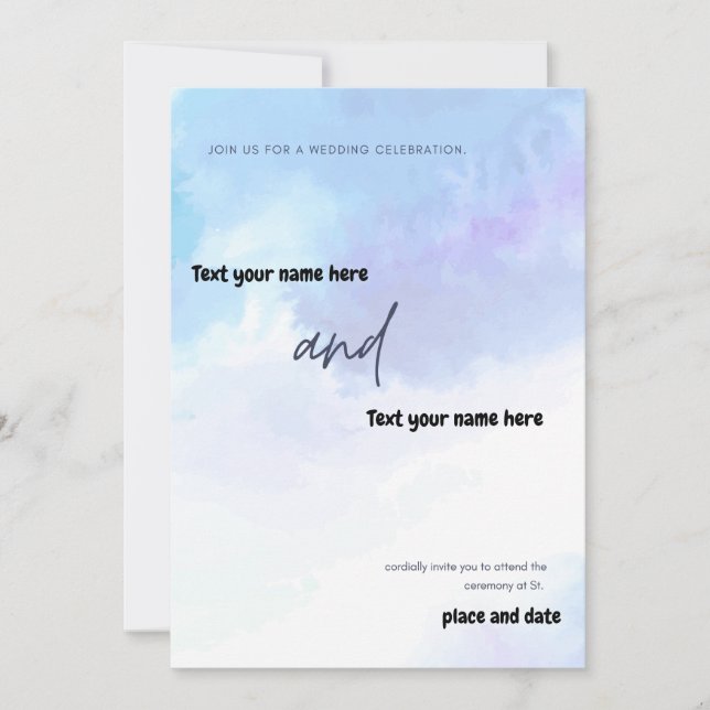 Begleiten Sie uns zu einer Hochzeitsfeier Einladung (Vorderseite)