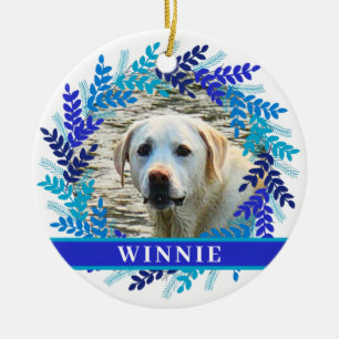 Begleiter 2 Foto Blauer Kranz Weihnachtskranz Keramik Ornament