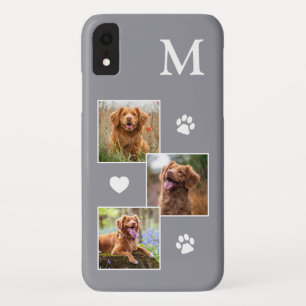 Begleiter 3 FotoCollage Modernes Monogramm Grauer  Case-Mate iPhone Hülle