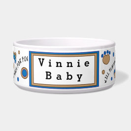 Begleiter DOG Blue Bowl groß "Will Play for Food" Napf