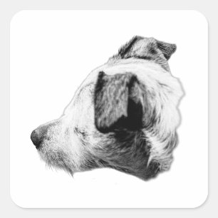Begleiter in Profil Quadratischer Aufkleber