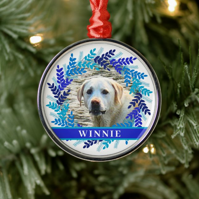 Begleiter Personalisiertes Foto Weihnachtsfest Ornament Aus Metall (Baum)