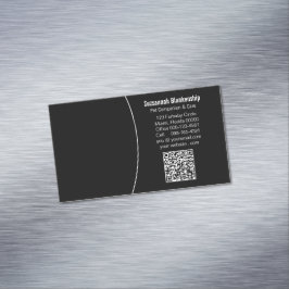 Begleiter Schwarz-weißes QR-Code-Foto Magnetische Visitenkarte