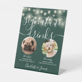 Begleiter Signatur Drinks String Lights Smaragd Sockelschild