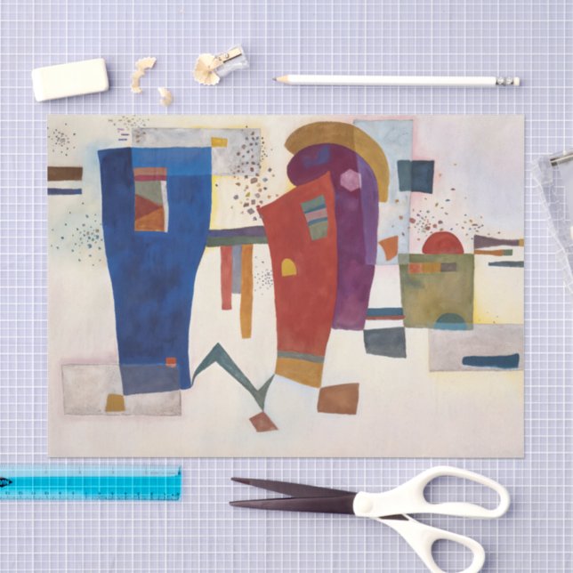 Begleiteter Kontrast, Kandinsky  Seidenpapier (Handwerk)