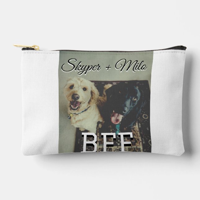 Begleithelfer tragen den Namen Foto Tier Liebe hin Zubehörtasche (Vorderseite)