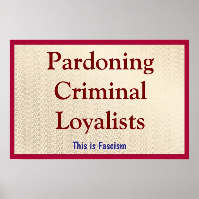 Begnadigung krimineller Loyalisten Poster (Vorne)