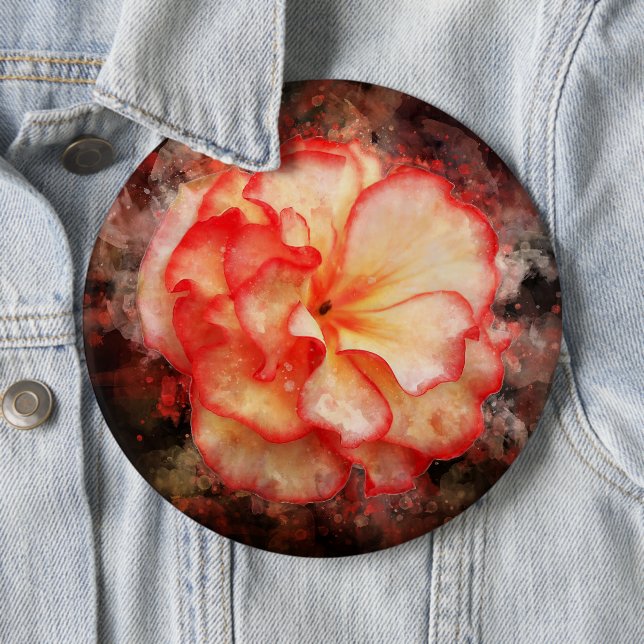 Begonia Blume Aquarell - bb3 Button (Beispiel)