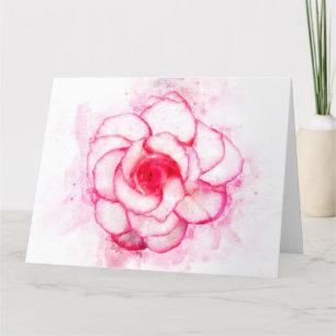Begonia Blume Aquarell - wb1 Dankeskarte