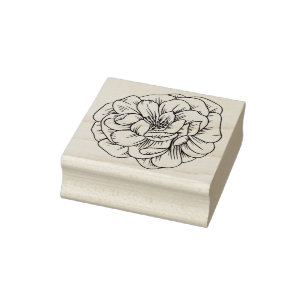Begonia Blume Wood Art Briefmarke Gummistempel
