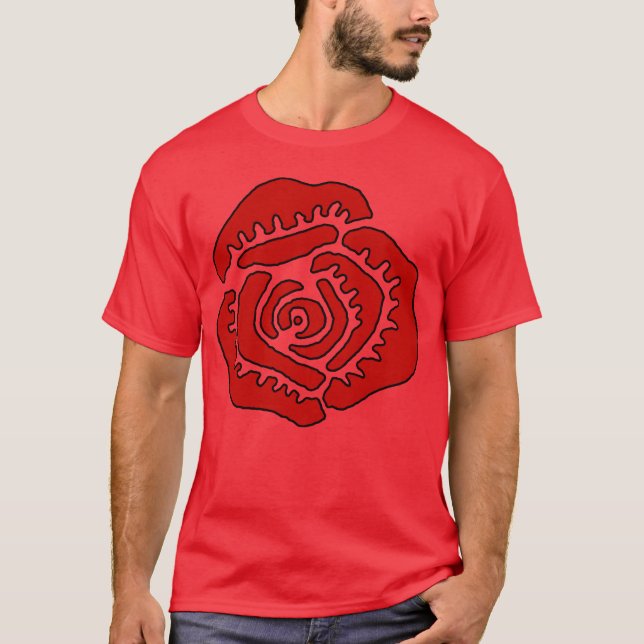 Begonia Flower Red Scarlet Hippie Festival Jam gir T-Shirt (Vorderseite)