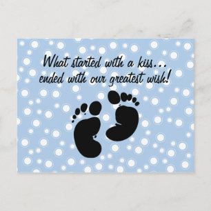 Begonnen mit einem Kiss Wish Blue Custom Postkarte