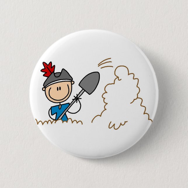 Begrabener Schatz-Piraten-Knopf Button (Vorderseite)