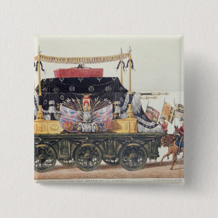 Begräbnis- Auto des Herzogs von Wellington, 1853 Button