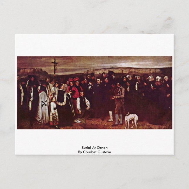 Begräbnis bei Ornan durch Courbet Gustave Postkarte (Vorderseite)