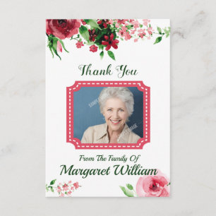 Begräbnis danken Ihnen Foto-Karte Dankeskarte