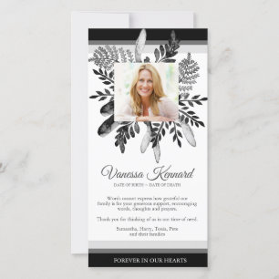 Begräbnis danken Ihnen kardiert Blumen Dankeskarte