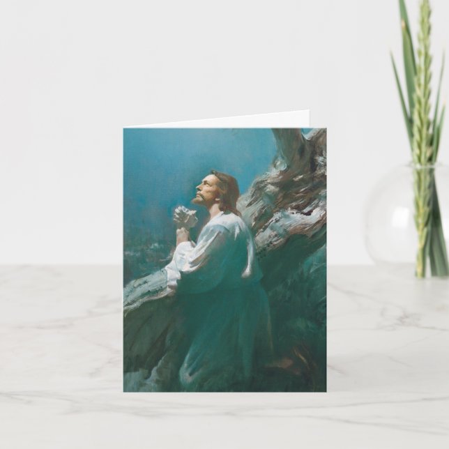 Begräbnis danken Ihnen kardiert | Jesus Christus Dankeskarte (Vorderseite)