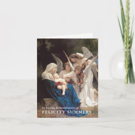 Begräbnis danken Ihnen kardiert | Lied von Engeln Dankeskarte