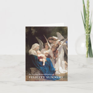 Begräbnis danken Ihnen kardiert Lied von Engeln Dankeskarte