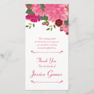 Begräbnis danken Ihnen zu kardieren Dankeskarte