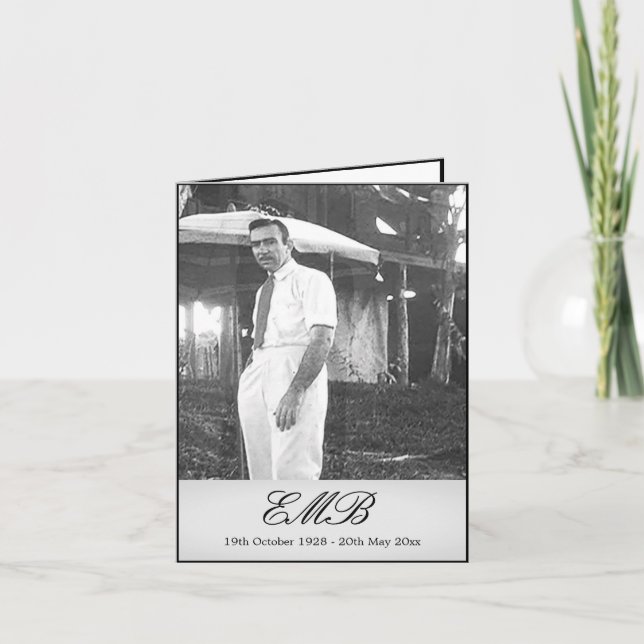 Begräbnis- einfache einladung (Vorderseite)