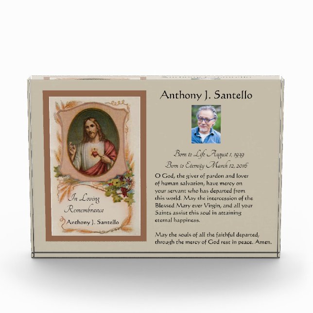 Begräbnis- Erinnerungsjesus-Erinnerung - Fotoblock (Vorderseite)