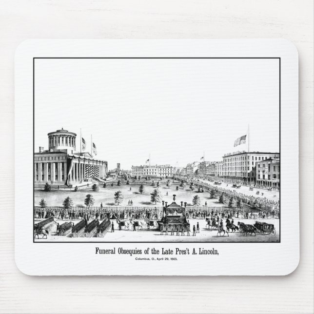 Begräbnis- Obsequies von Präsidenten Lincoln Mousepad (Vorne)