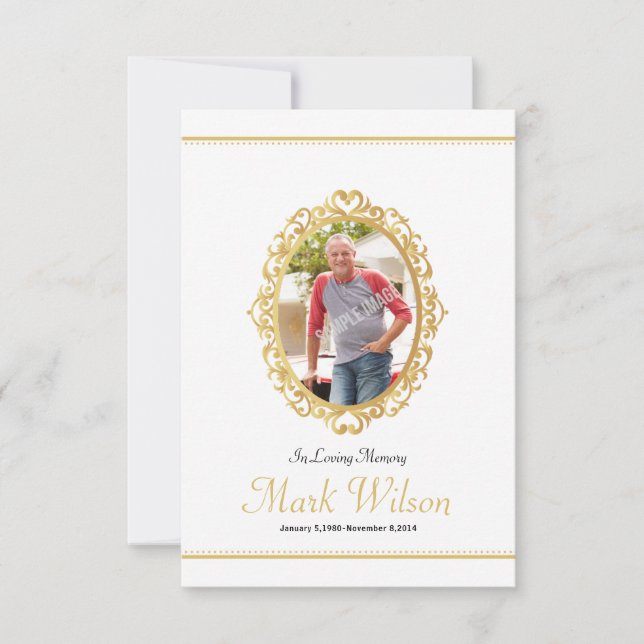 Begräbnis- Programm-Karten-Erinnerungsschablone Einladung (Vorderseite)