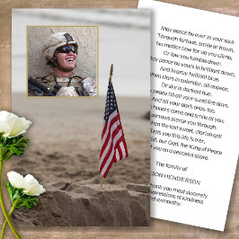 Begräbnisausfall Flag & Foto Gebet Sympathiekarten