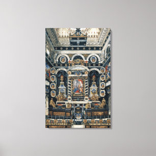 Begräbnisdekoration zum Gedächtnis von Henri II Leinwanddruck