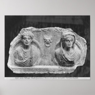 Begräbnisentlastung eines Paares, vom Palmyra, Poster