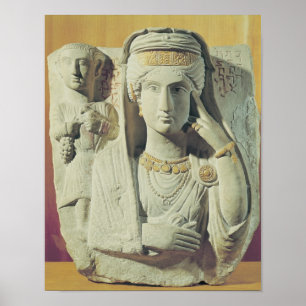 Begräbnisentlastung mit einer weiblichen Zahl Poster