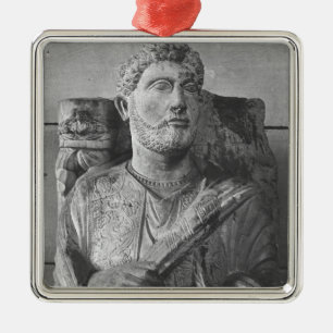 Begräbnisentlastung von Jarhai, vom Palmyra, Silbernes Ornament