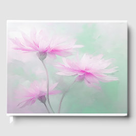 Begräbnisguestbook Rosa Blütenblume Gästebuch